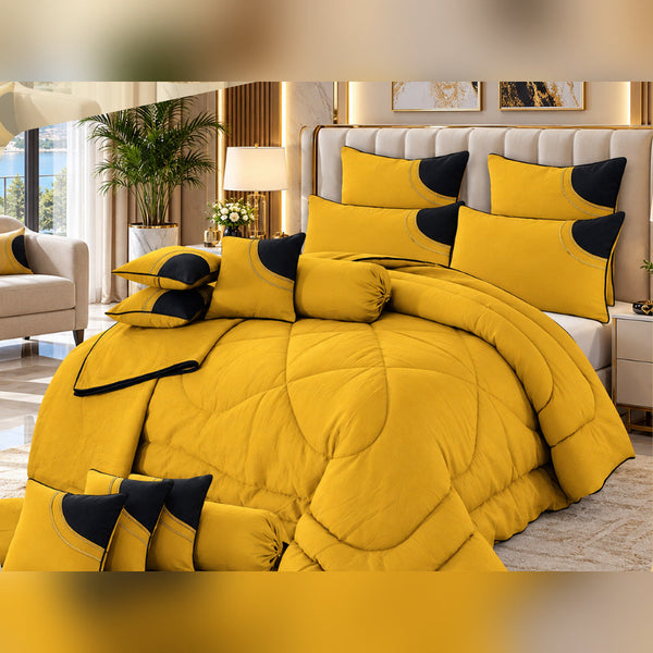 Aurora Gold Comforter Set - 7 Pcs