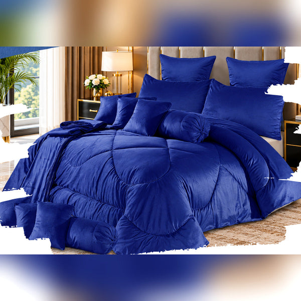 Cedar Blue Comforter Set - 8 Pcs