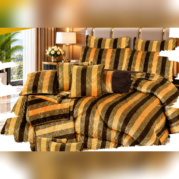 Garnet Orange Comforter Set - 8 Pcs