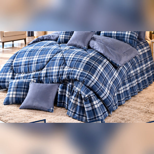 Lagoon Blue Comforter Set - 8 Pcs