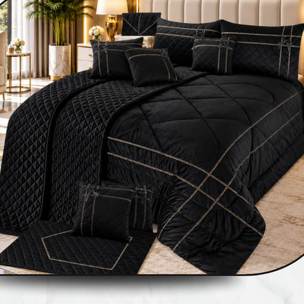 Meadow Peach Luxury Quilted Comforter Set