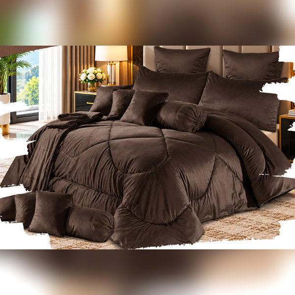Onyx Peach Comforter Set - 8 Pcs