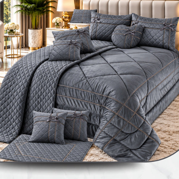 Pearl Peach Luxury Quilted Comforter Set