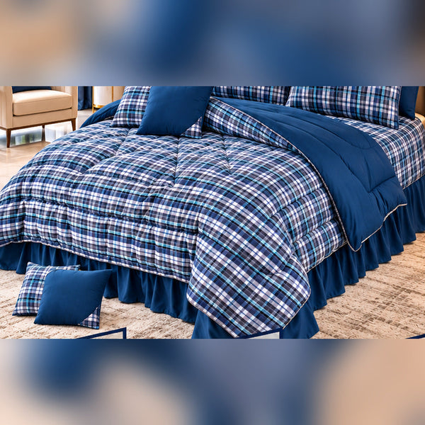 Tide Blue Comforter Set - 8 Pcs